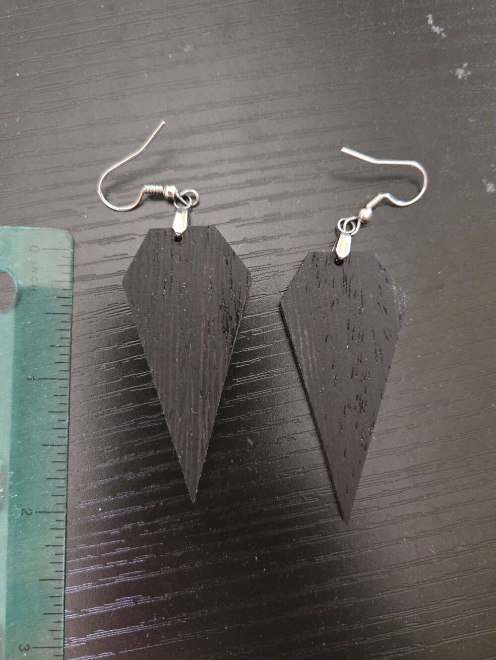 Black Wood Earrings